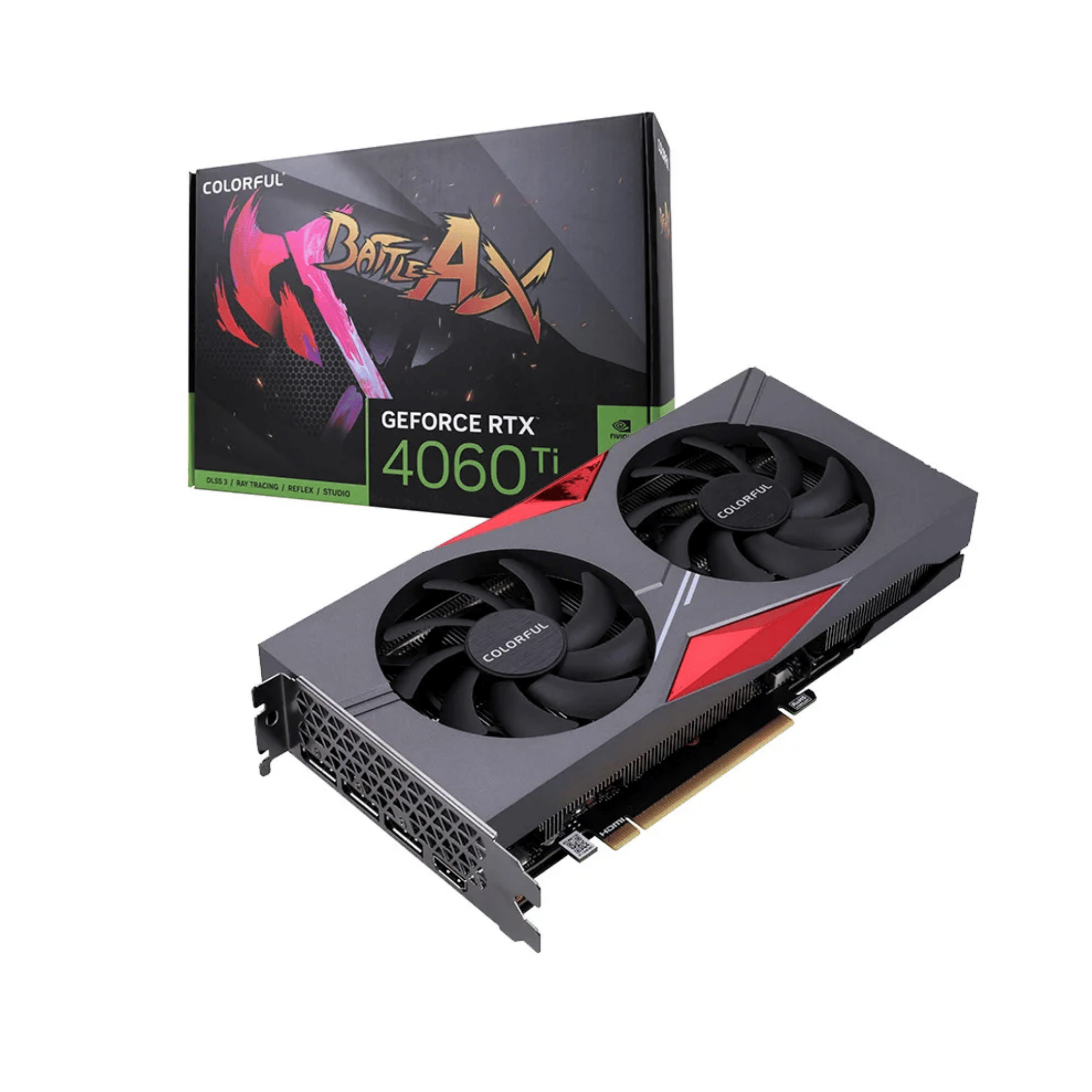 Colorful Battle-Ax RTX 4060 Ti NB Duo GDDR6 8gb Graphics Card Colorful Battle-Ax RTX 4060 Ti NB Duo GDDR6 8gb Graphics Card